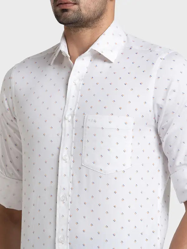 Men Tailored Fit Blue Shirt