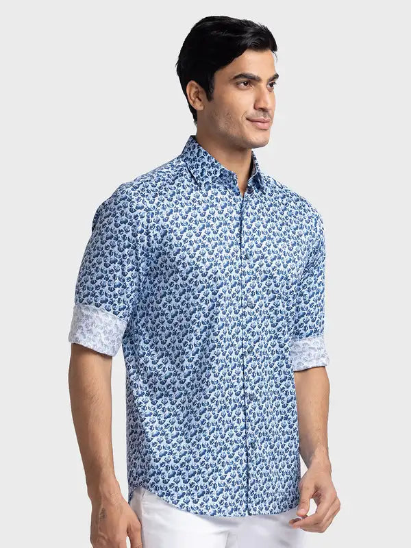 Men Tailored Fit Light Brown Shirt