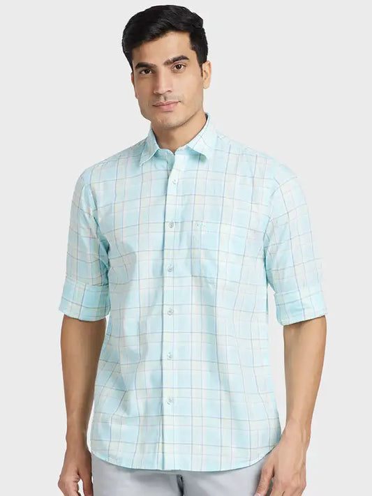 Men Tailored Fit Yellow Shirt