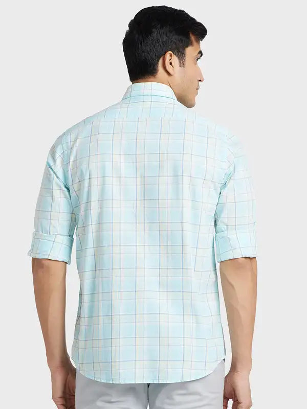 Men Tailored Fit Yellow Shirt