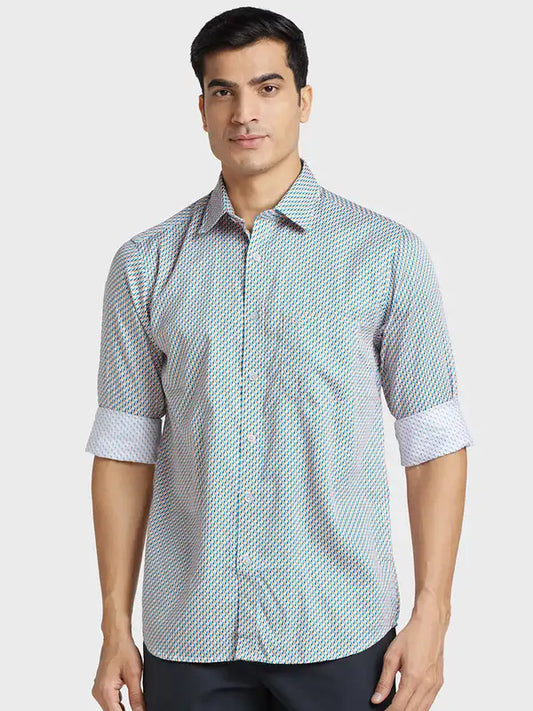 Men Tailored Fit Light Blue Shirt