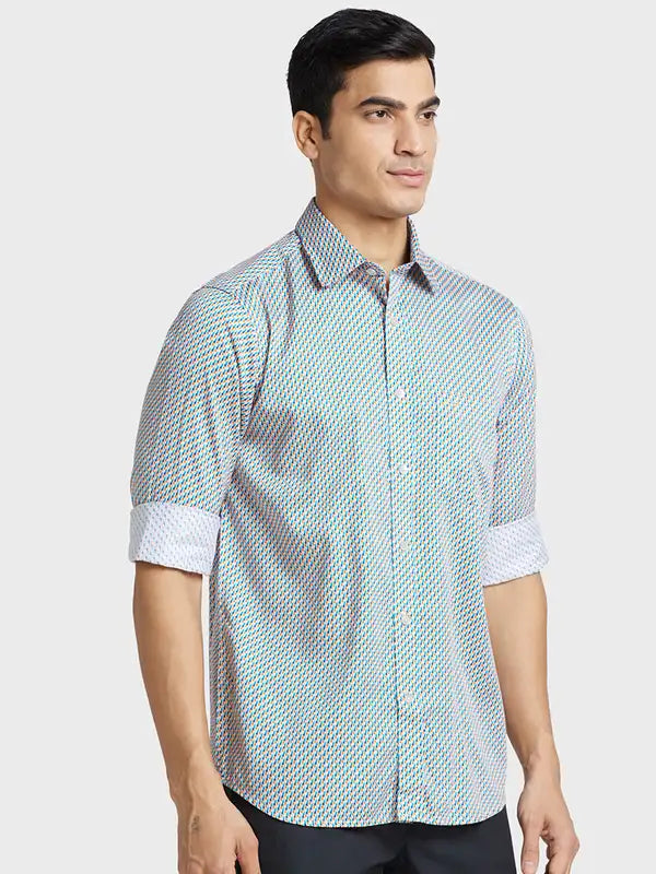Men Tailored Fit Light Blue Shirt