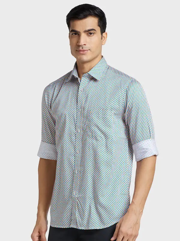 Men Tailored Fit Light Blue Shirt
