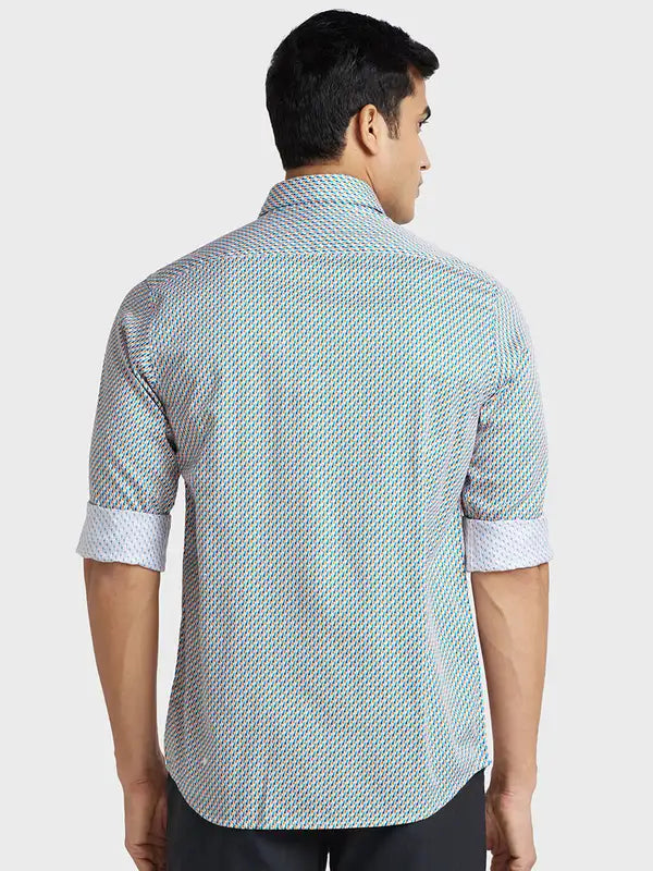 Men Tailored Fit Light Blue Shirt