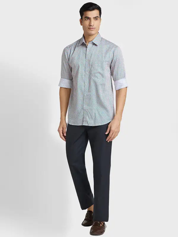 Men Tailored Fit Light Blue Shirt