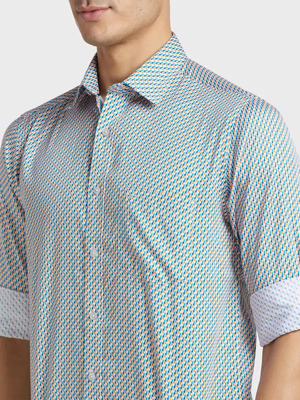Men Tailored Fit Light Blue Shirt