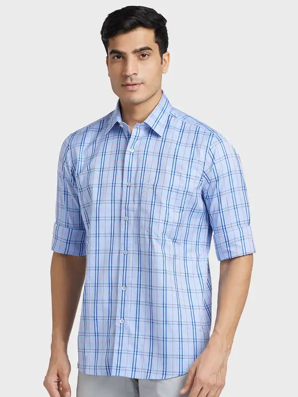 Men Tailored Fit Light Blue Shirt