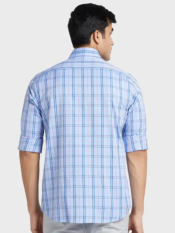 Men Tailored Fit Light Blue Shirt