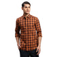 Men Petrol Regular Fit Checks Cotton Full Sleeves Shirts