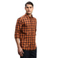 Men Petrol Regular Fit Checks Cotton Full Sleeves Shirts