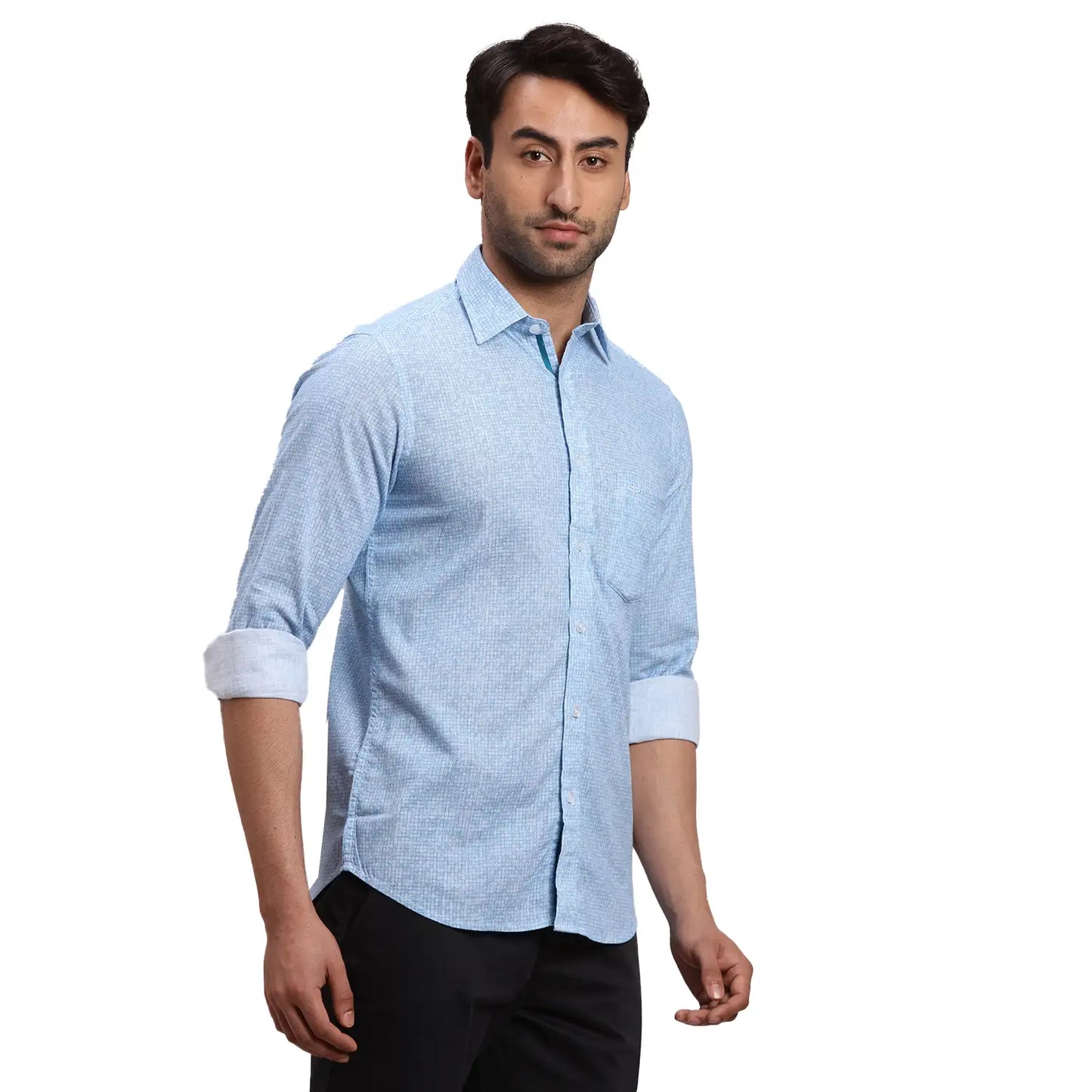 Men Red Regular Fit Print Cotton Full Sleeves Shirts