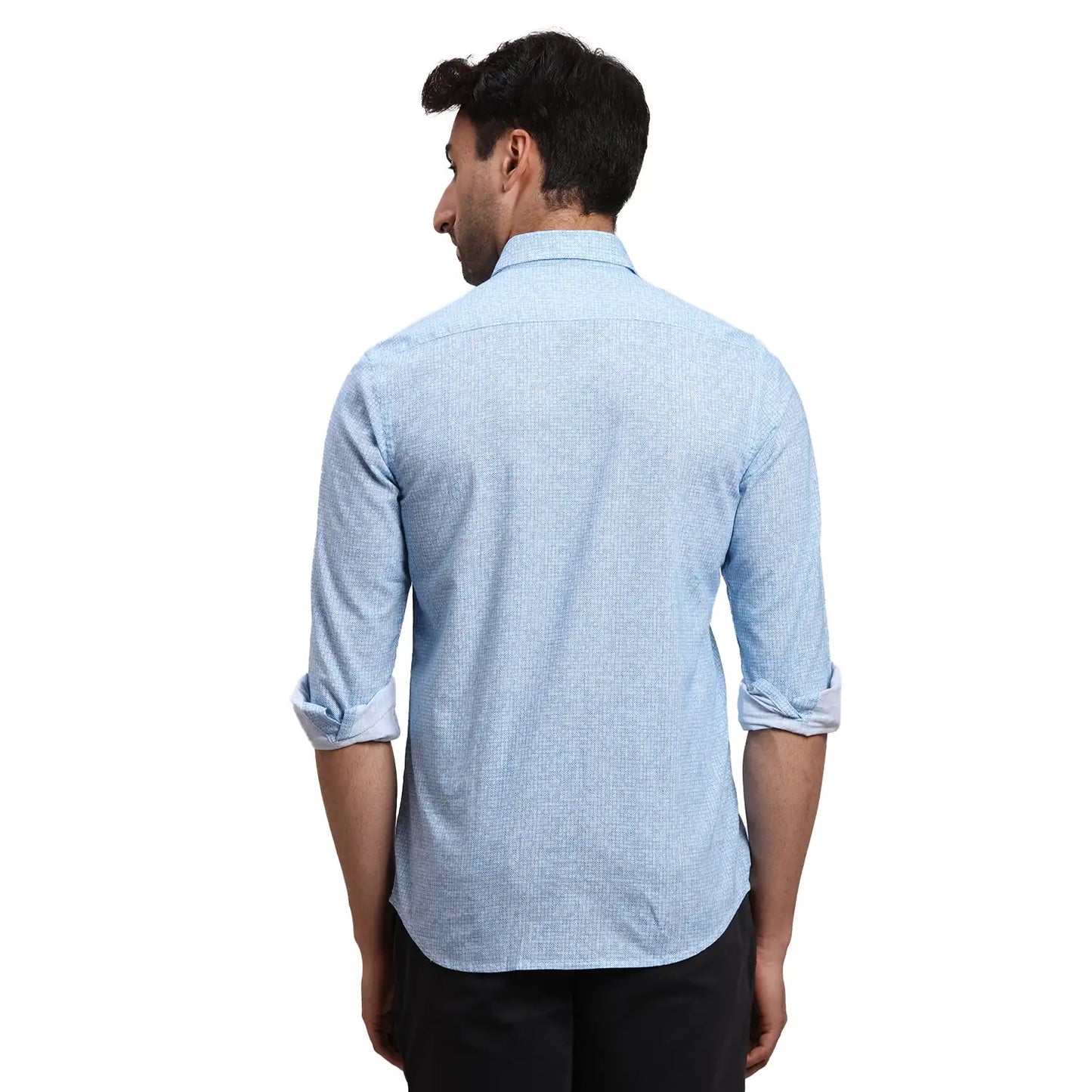 Men Red Regular Fit Print Cotton Full Sleeves Shirts