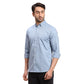 Men Red Regular Fit Warp Chambray Cotton Full Sleeves Shirts
