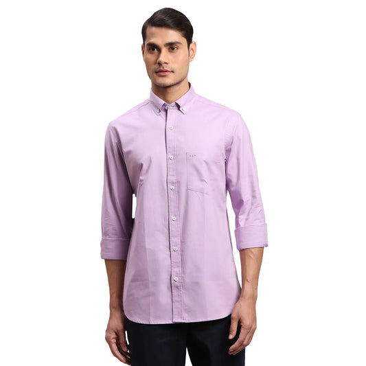 Men Blue Regular Fit Stripe Cotton Full Sleeves Shirts
