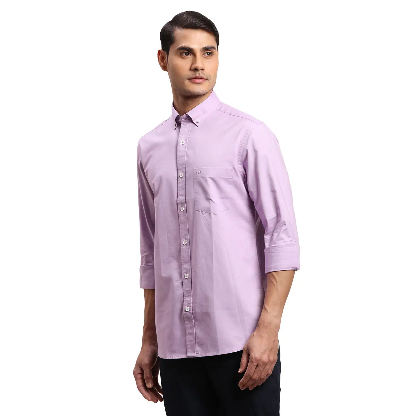 Men Blue Regular Fit Stripe Cotton Full Sleeves Shirts