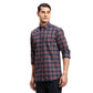 Men Red Regular Fit Print  Cotton Full Sleeve  Shirts