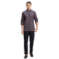 Men Red Regular Fit Print  Cotton Full Sleeve  Shirts