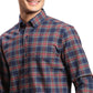 Men Red Regular Fit Print  Cotton Full Sleeve  Shirts