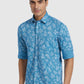 ColorPlus Men Maroon Print Regular Fit Cotton Blend Full Sleeve Shirt