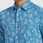 ColorPlus Men Maroon Print Regular Fit Cotton Blend Full Sleeve Shirt