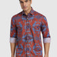 Men Maroon Regular Fit Print  Cotton Full Sleeve  Shirts