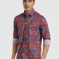 Men Maroon Regular Fit Print  Cotton Full Sleeve  Shirts