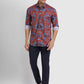 Men Maroon Regular Fit Print  Cotton Full Sleeve  Shirts