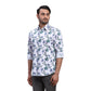 ColorPlus Men White Stripe Regular Fit Cotton Full Sleeve Shirt