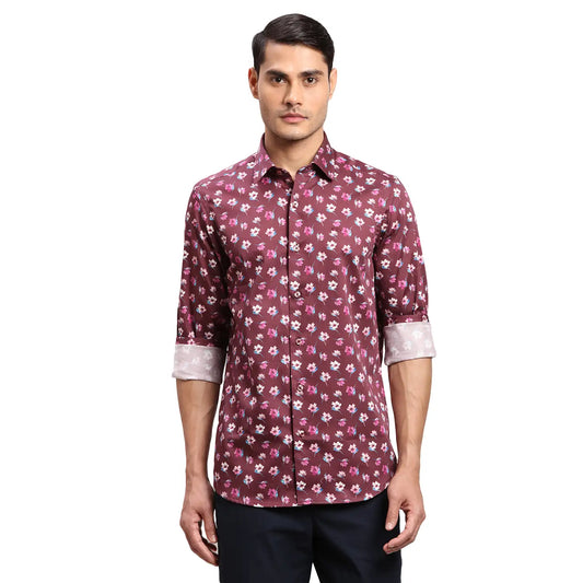 Men Blue Regular Fit Checks  Cotton Full Sleeve  Shirts