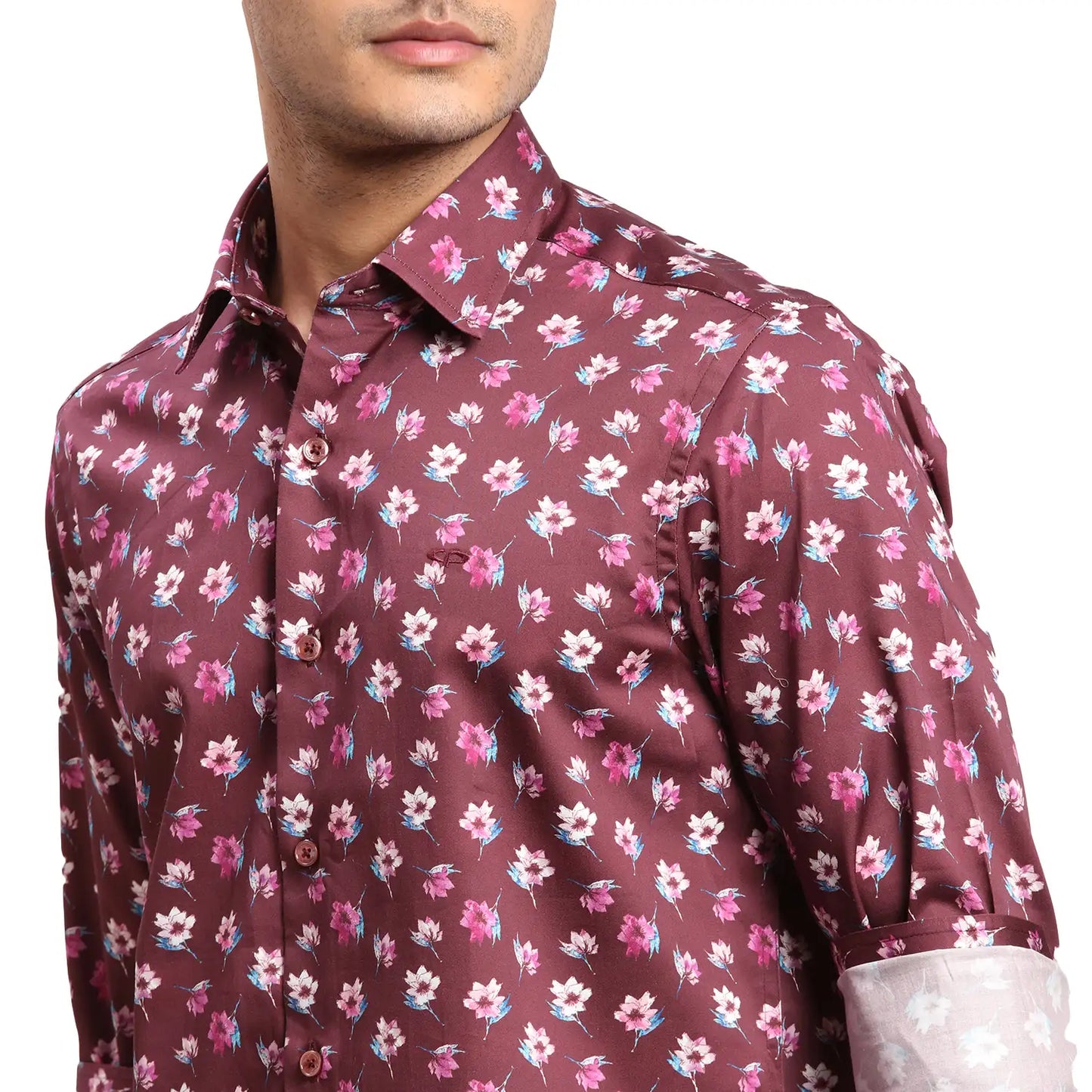 Men Blue Regular Fit Checks  Cotton Full Sleeve  Shirts