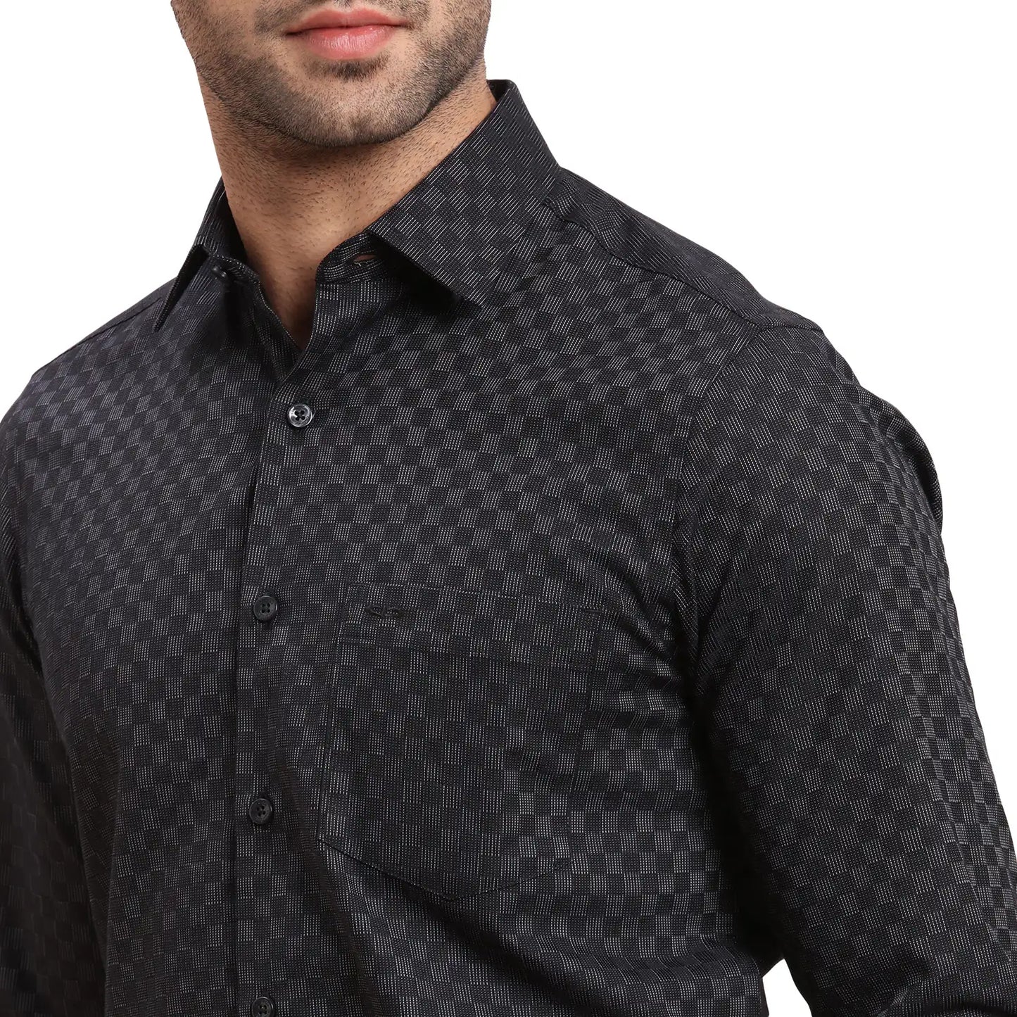 Men Red Regular Fit Checks Cotton Full Sleeves Shirts