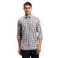 Men Brown Regular Fit Checks  Cotton Full Sleeve  Shirts