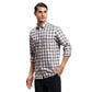 Men Brown Regular Fit Checks  Cotton Full Sleeve  Shirts