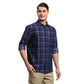 Men Red Regular Fit Checks Cotton Full Sleeves Shirts