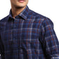 Men Red Regular Fit Checks Cotton Full Sleeves Shirts