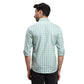 Men Blue Regular Fit Checks  Cotton Full Sleeve  Shirts