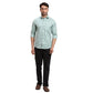 Men Blue Regular Fit Checks  Cotton Full Sleeve  Shirts