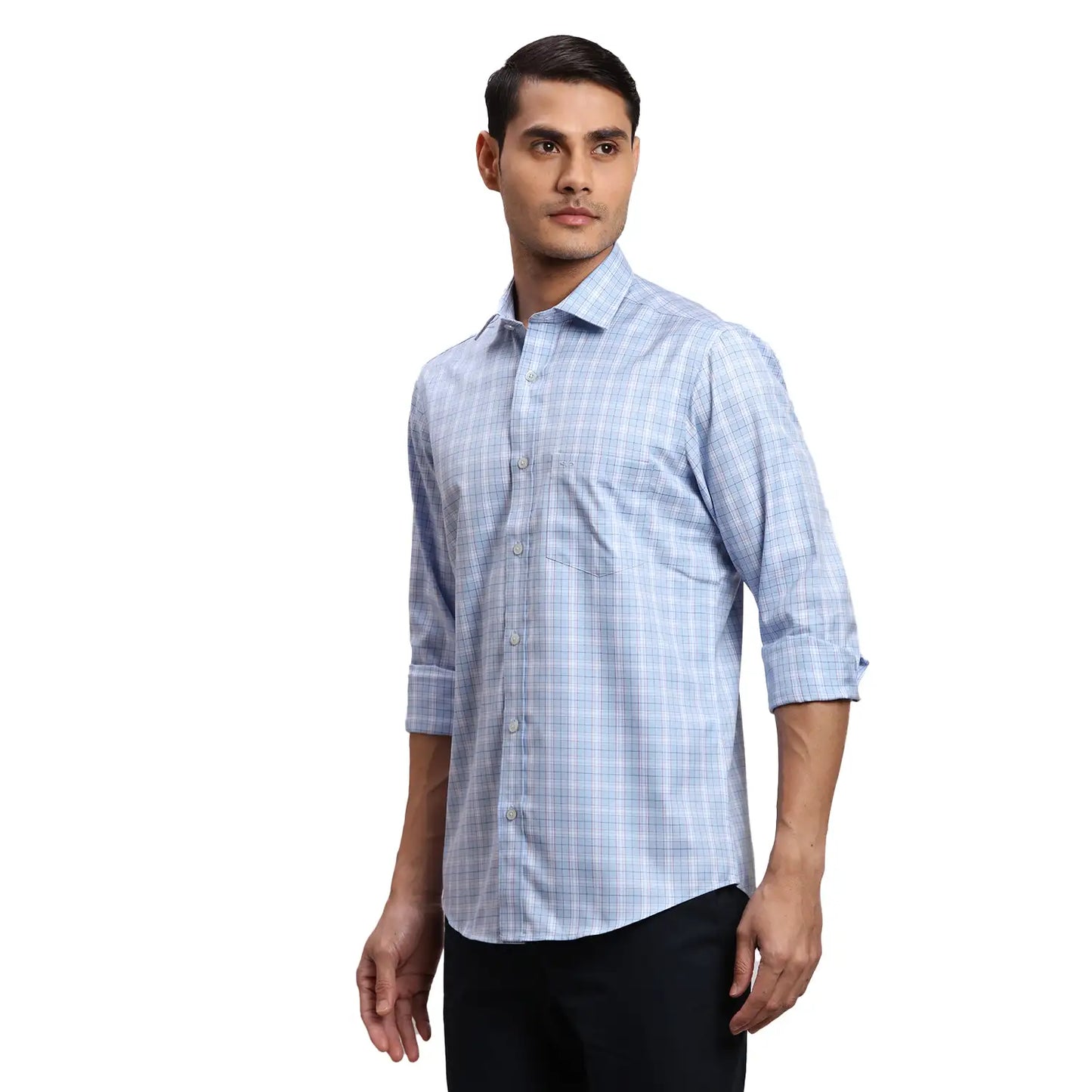 Men Fawn Regular Fit Checks  Cotton Full Sleeve  Shirts