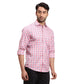 Men Blue Regular Fit Checks  Cotton Full Sleeve  Shirts