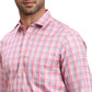 Men Blue Regular Fit Checks  Cotton Full Sleeve  Shirts