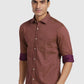 Men Khaki Tailored Fit Solid Cotton Blend Trouser