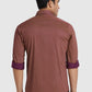 Men Khaki Tailored Fit Solid Cotton Blend Trouser