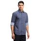 Men White Regular Fit Print Cotton Full Sleeves Shirts