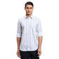 Men Blue Regular Fit Print Cotton Full Sleeves Shirts