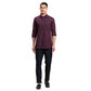 Men Violet Regular Fit Yarn Dyed Cotton Full Sleeves Shirts
