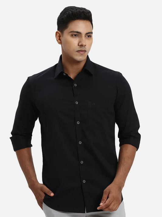 ColorPlus Regular Fit Solid Dark Green Shirt