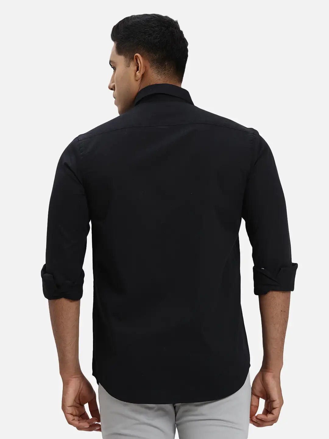 ColorPlus Regular Fit Solid Dark Green Shirt