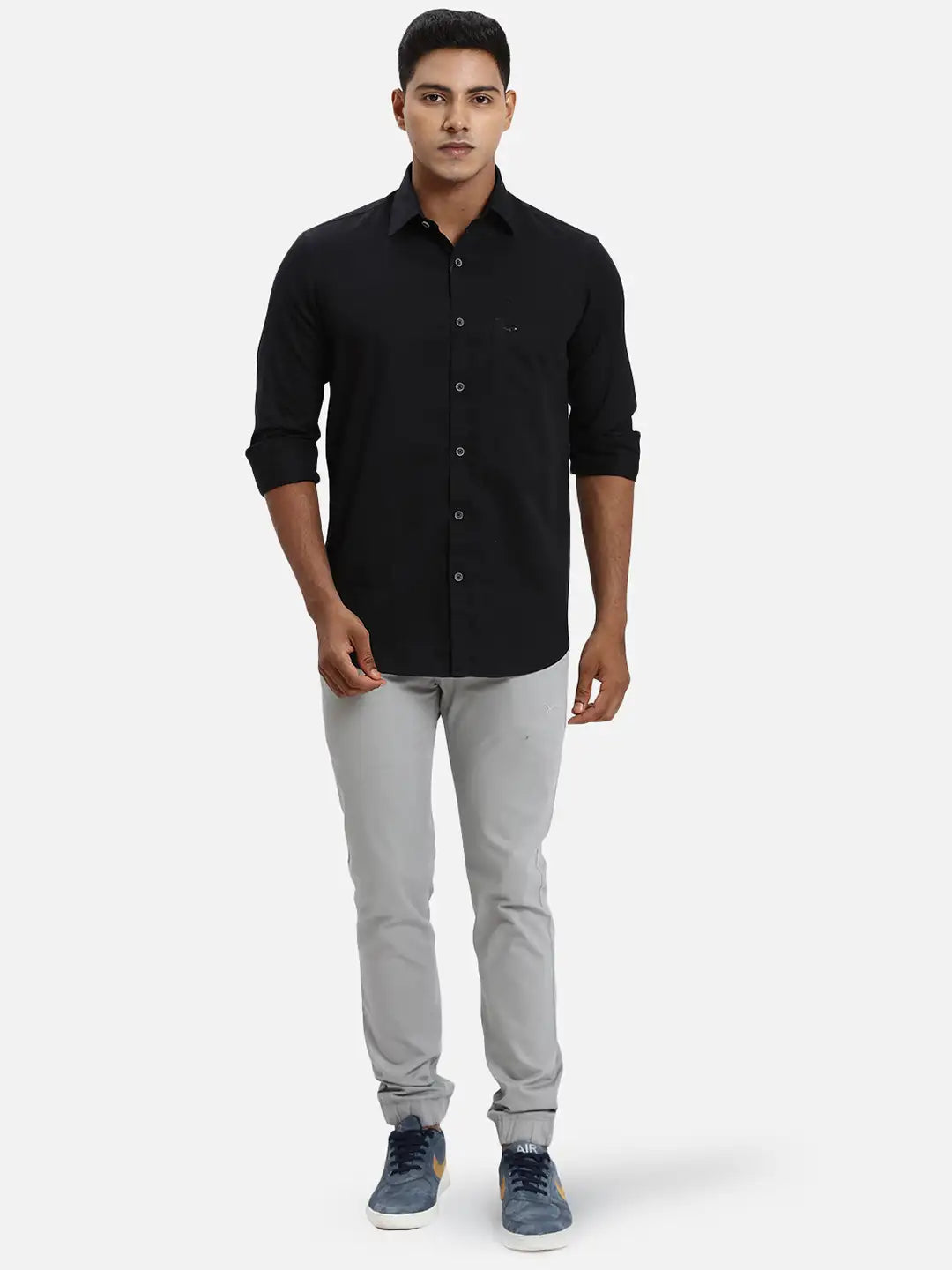 ColorPlus Regular Fit Solid Dark Green Shirt