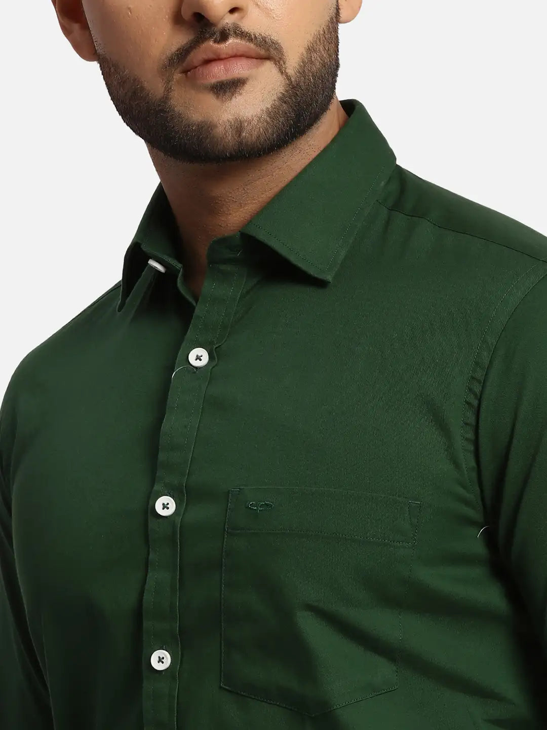 ColorPlus Regular Fit Solid Dark Brown Shirt