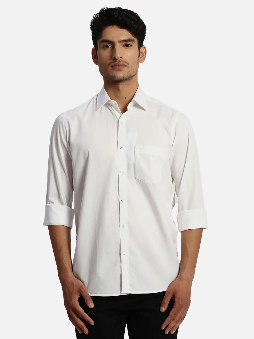 ColorPlus Regular Fit Printed Medium Yellow Shirt